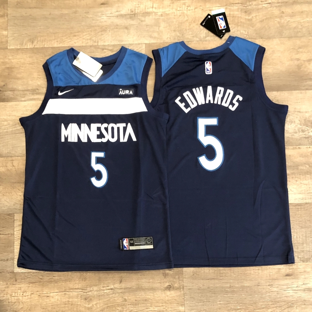 2024 Minnesota Timberwolves #5 Anthony Edwards Blue/Away Nike Swingman Jersey